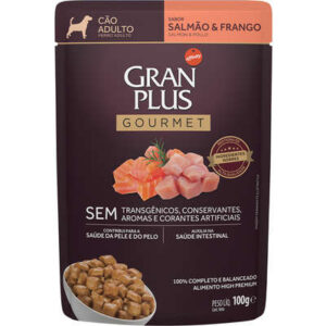 Gran Plus Gourmet Sachê Cães Adultos Sabor Salmão & Frango