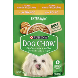 Purina Dog Chow Extra Life Wet para Cães Adultos Mini e Pequenos Sabor Frango
