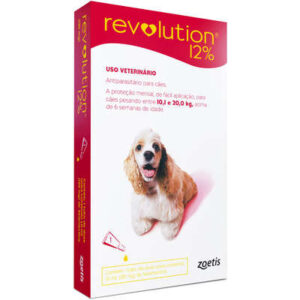 Antipulgas e Carrapatos Zoetis Revolution 12 % 120 mL para Cães de 10 a 20 Kg