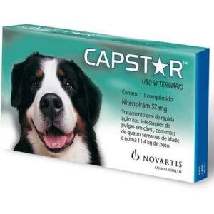 Capstar Antipulgas 57 mg para Cães acima de 11,4 kg