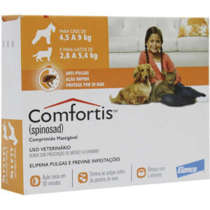 Comfortis Antipulgas 270 mg para Cães de 4,5 a 9 Kg e Gatos de 2,8 a 5,4 Kg