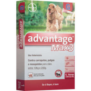 Antipulgas Bayer Max 3 para Cães de 10 a 25 Kg