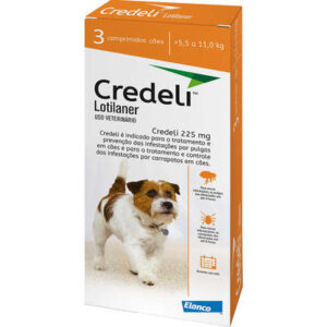 Credeli Antipulgas e Carrapatos 225 mg para Cães de 5,5 a 11 Kg