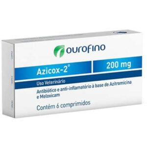 Antibiótico e Anti-inflamatório Ourofino Azicox-2 200 mg