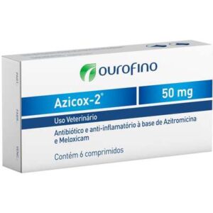 Antibiótico e Anti-inflamatório Ourofino Azicox-2 50 mg