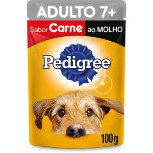 Pedigree Sachê para Cães Sênior 7+ Sabor Carne ao Molho