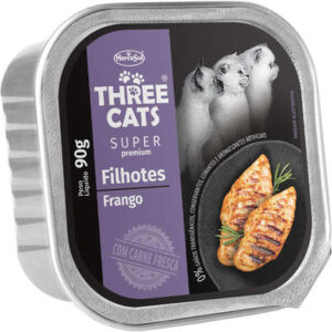 Three Cats Super Premium Gatos Filhotes Patê Sabor Frango