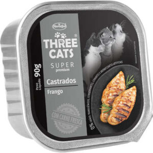 Three Cats Super Premium Gatos Castrados Patê Sabor Frango