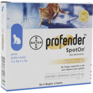 Vermífugo Bayer Profender para Gatos de 2,5 a 5 Kg