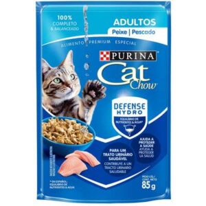 Purina Cat Chow Sachê Peixe ao Molho para Gatos Adultos