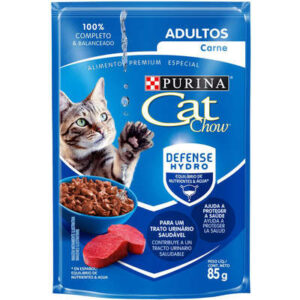 Purina Cat Chow Sachê Carne ao Molho para Gatos Adultos