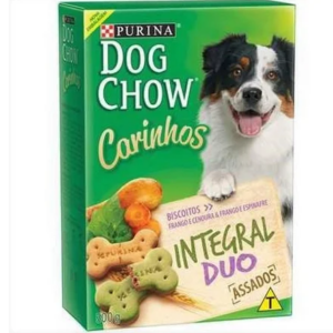 Purina Dog Chow Biscoito Carinhos Duo Adultos Raças Médias e Grandes