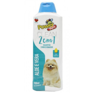 Shampoo Power Pets Clean 2 em 1 Aloe Vera