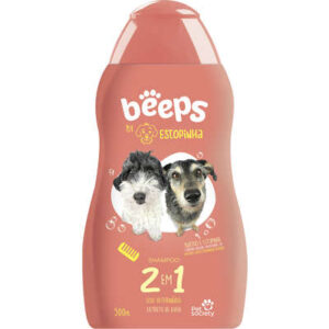 Shampoo Beeps Pet Society 2 em 1 com Extrato de Aveia
