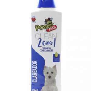 Shampoo Power Pets Clean 2 em 1 Clareador