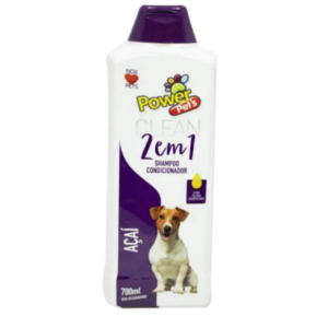 Shampoo Power Pets Clean 2 em 1 Açaí