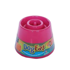 Comedouro Funcional Alto e Lento para Cães de Pequeno Porte Pet Games Dog Eat Rosa
