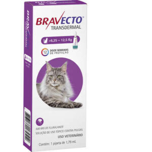 Antipulgas e Carrapatos Bravecto Transdermal para Gatos de 6,25 a 12,5 Kg
