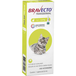 Antipulgas e Carrapatos Bravecto Transdermal para Gatos de 1,2 a 2,8 Kg